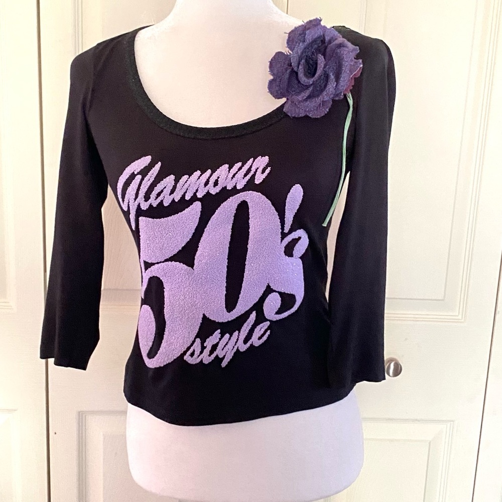 D&G VINTAGE
GLAMOUR 50’s STYLE
DOLCE & GABBANA
SIZE: 40 Italy  BLACK/ PURPLE